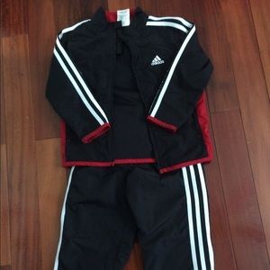 Adidas 3T Black and Red Tracksuit